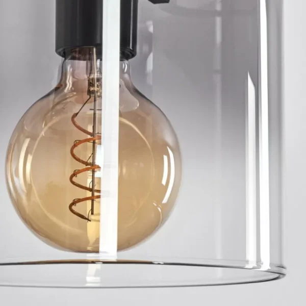 hofstein Suspension - Verre Parane Clair, Fumé, 5 lumières* Lampes Modernes
