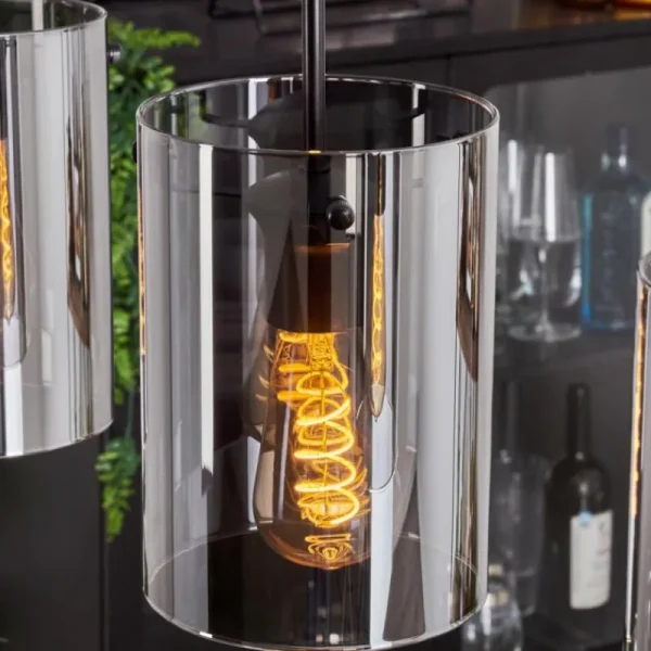hofstein Suspension - Verre Parane Fumé, 3 lumières* Lampes Modernes