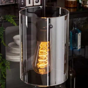 hofstein Suspension - Verre Parane Fumé, 5 lumières* Lampes Modernes
