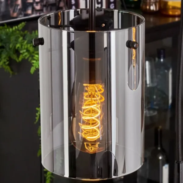 hofstein Suspension - Verre Parane Fumé, 3 lumières* Lampes Modernes