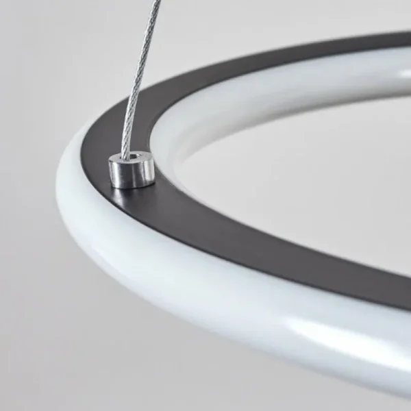 hofstein Suspension Zibreira LED Noir, 1 lumière, Télécommandes* Lampes Modernes