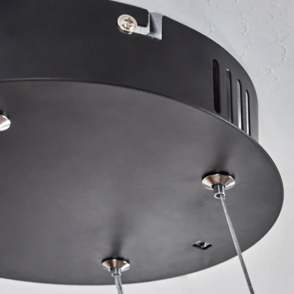hofstein Suspension Zibreira LED Noir, 1 lumière, Télécommandes* Lampes Modernes