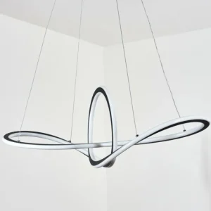 hofstein Suspension Zibreira LED Noir, 1 lumière, Télécommandes* Lampes Modernes