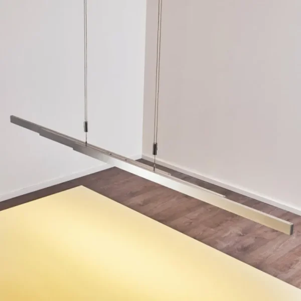 hofstein Suspension Airolo LED Chrome, Nickel mat, 3 lumières* Lampes Modernes