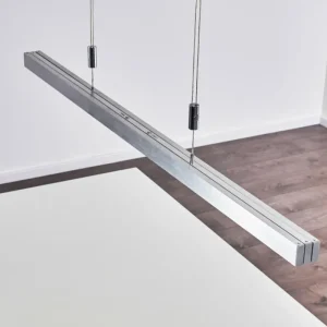 hofstein Suspension Airolo LED Chrome, Nickel mat, 3 lumières* Lampes Modernes