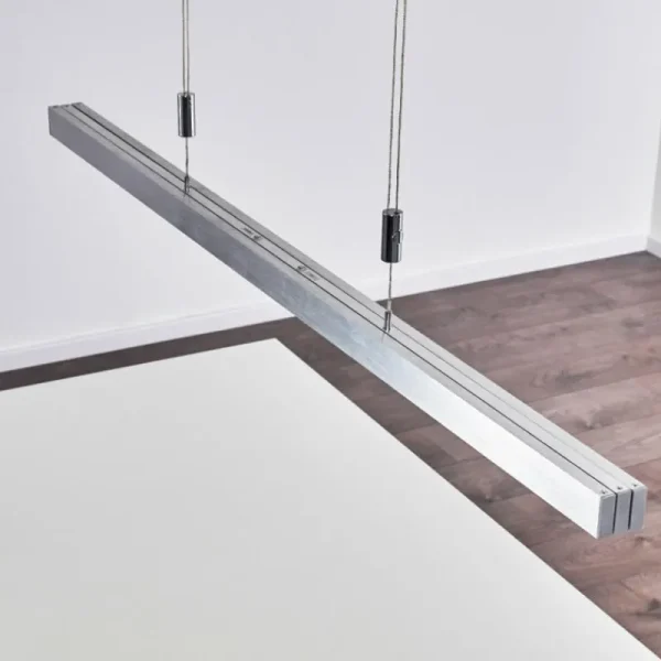 hofstein Suspension Airolo LED Chrome, Nickel mat, 3 lumières* Lampes Modernes