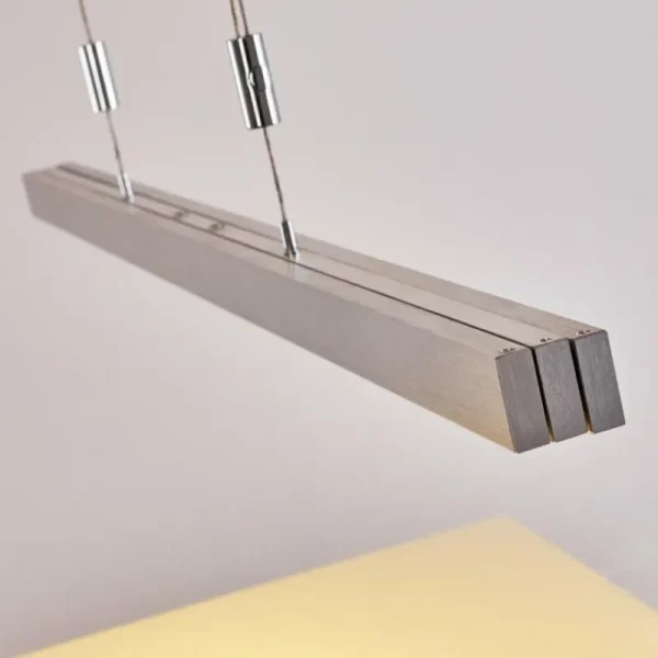 hofstein Suspension Airolo LED Chrome, Nickel mat, 3 lumières* Lampes Modernes