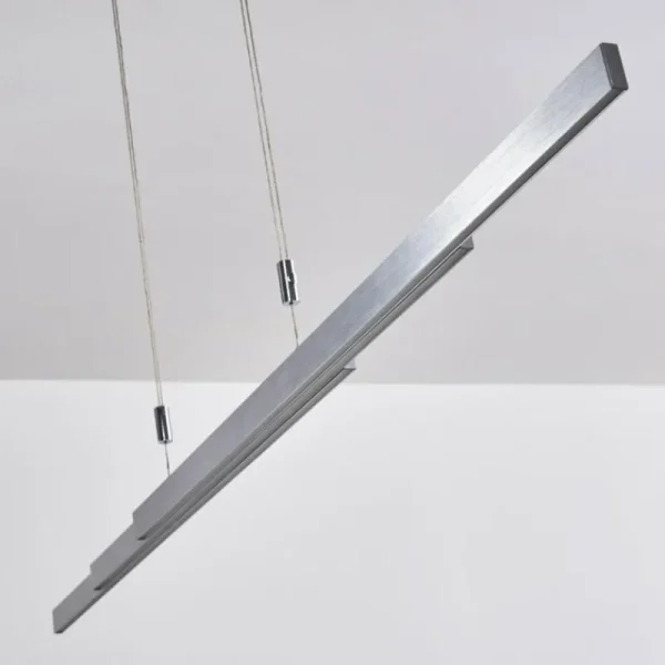 hofstein Suspension Airolo LED Chrome, Nickel mat, 3 lumières* Lampes Modernes