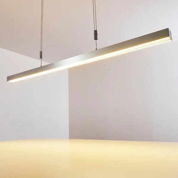 hofstein Suspension Airolo LED Chrome, Nickel mat, 3 lumières* Lampes Modernes