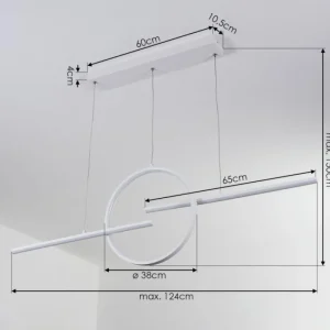 hofstein Suspension Alelua LED Blanc, 1 lumière, Télécommandes* Lampes Modernes