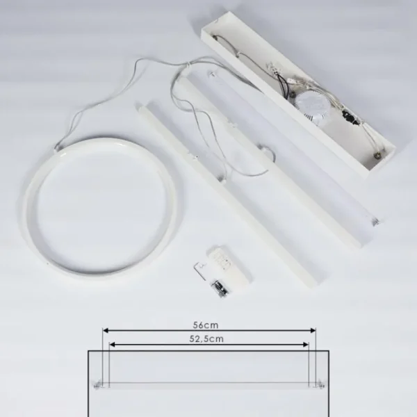 hofstein Suspension Alelua LED Blanc, 1 lumière, Télécommandes* Lampes Modernes