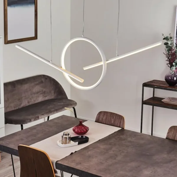 hofstein Suspension Alelua LED Blanc, 1 lumière, Télécommandes* Lampes Modernes