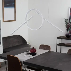 hofstein Suspension Alelua LED Blanc, 1 lumière, Télécommandes* Lampes Modernes