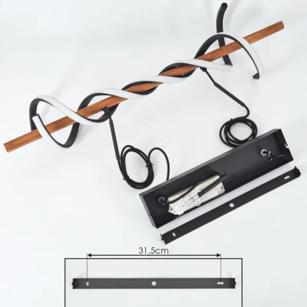 hofstein Suspension Alvarim LED Écru, Noir, 1 lumière* Lampes Modernes