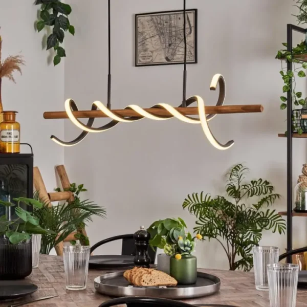 hofstein Suspension Alvarim LED Écru, Noir, 1 lumière* Lampes Modernes