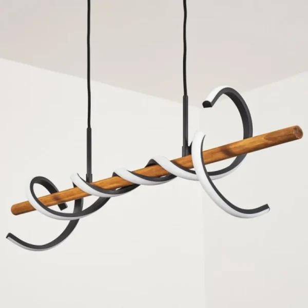 hofstein Suspension Alvarim LED Écru, Noir, 1 lumière* Lampes Modernes