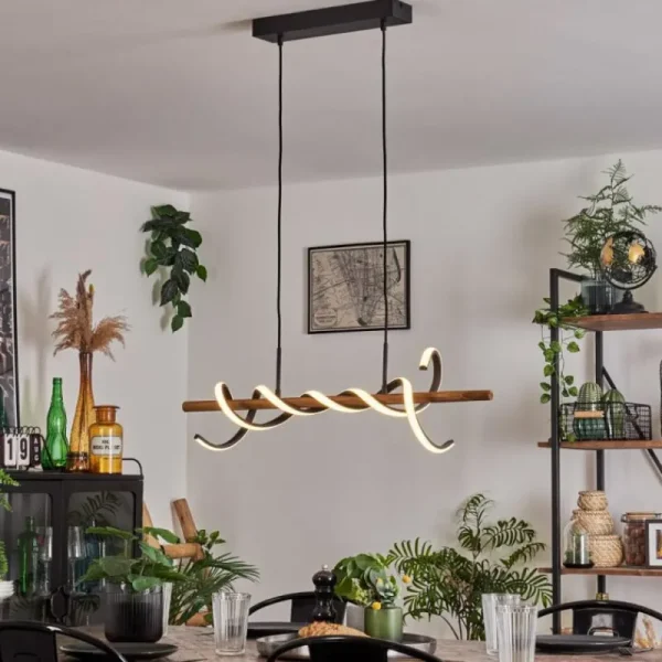 hofstein Suspension Alvarim LED Écru, Noir, 1 lumière* Lampes Modernes