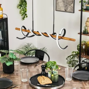 hofstein Suspension Alvarim LED Écru, Noir, 1 lumière* Lampes Modernes