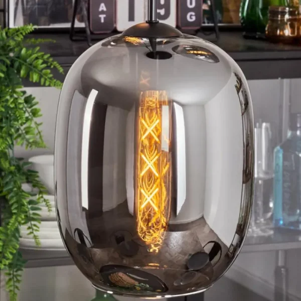 hofstein Suspension Apedo Clair, Fumé, 3 lumières* Lampes Modernes