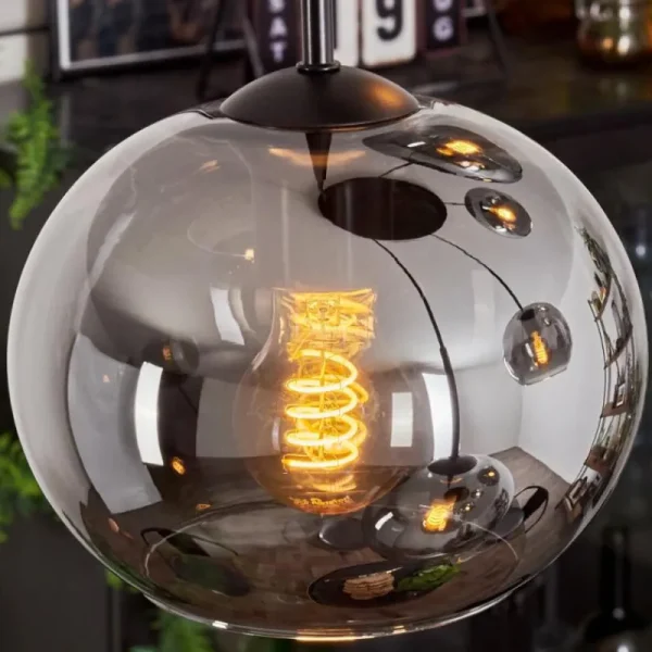 hofstein Suspension Apedo Fumé, 5 lumières* Lampes Modernes