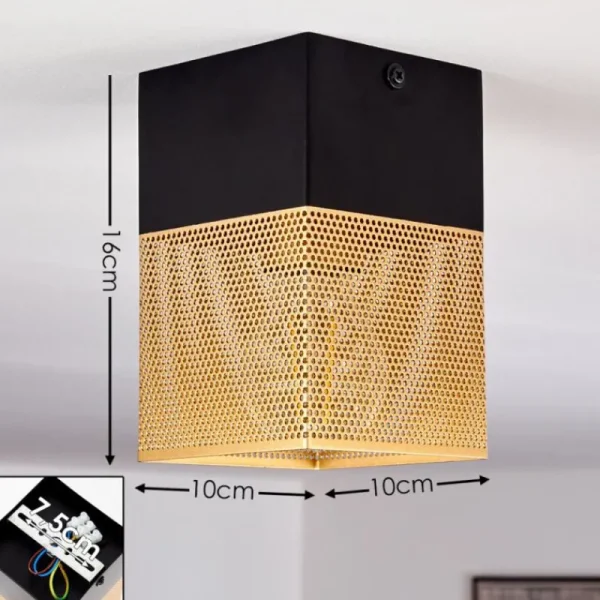 hofstein Suspension Armenie Laiton, Noir, 1 lumière* Lampes Modernes
