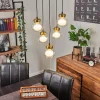hofstein Suspension Arusi Bronze, Noir, 5 lumières* Lampes En Verre