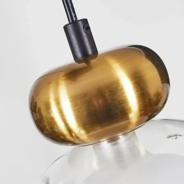 hofstein Suspension Arusi Bronze, Noir, 5 lumières* Lampes En Verre