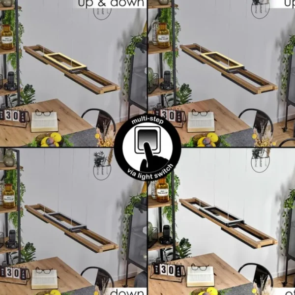 hofstein Suspension Ayajasco LED Écru, Noir, 1 lumière* Lampes Modernes