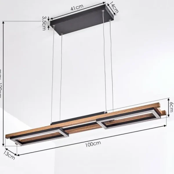 hofstein Suspension Ayajasco LED Écru, Noir, 1 lumière* Lampes Modernes