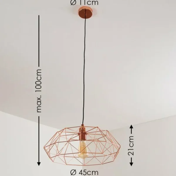 hofstein Suspension Badalucco Cuivre, 1 lumière* Lampes Modernes