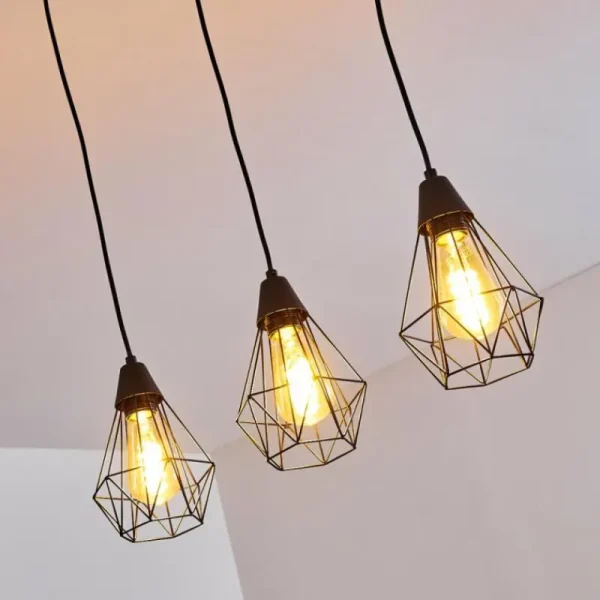 hofstein Suspension Baguio Noir, 3 lumières* Lampes Modernes