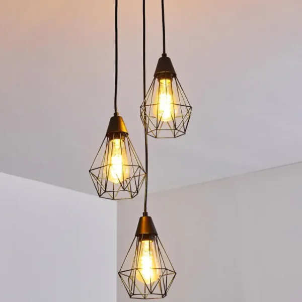 hofstein Suspension Baguio Noir, 3 lumières* Lampes Modernes