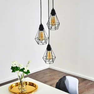 hofstein Suspension Baguio Noir, 3 lumières* Lampes Modernes