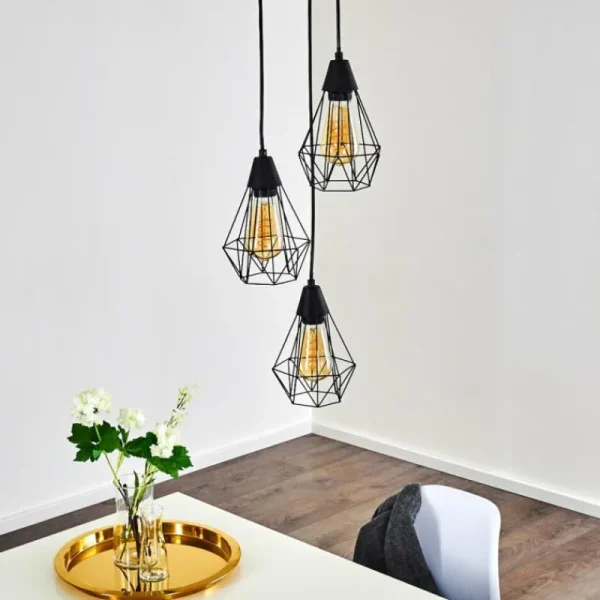 hofstein Suspension Baguio Noir, 3 lumières* Lampes Modernes