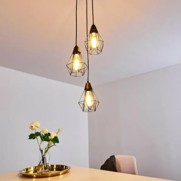 hofstein Suspension Baguio Noir, 3 lumières* Lampes Modernes