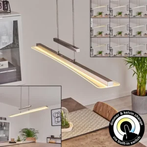 hofstein Suspension Barrud LED Argenté, 1 lumière* Lampes En Verre