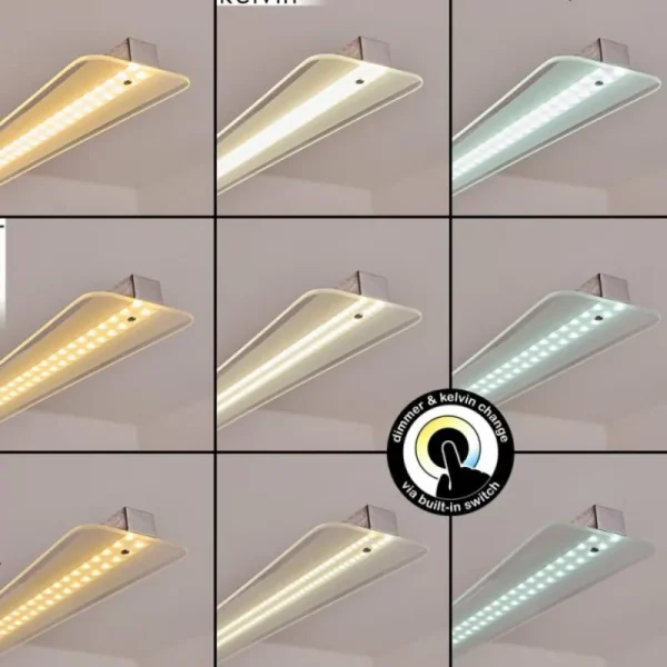 hofstein Suspension Barrud LED Argenté, 1 lumière* Lampes En Verre