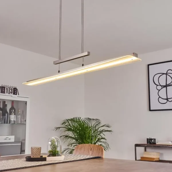 hofstein Suspension Barrud LED Argenté, 1 lumière* Lampes En Verre