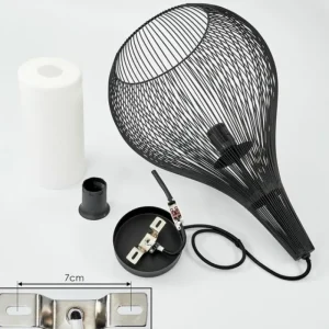 hofstein Suspension Barthoid Noir, 1 lumière* Lampes En Verre