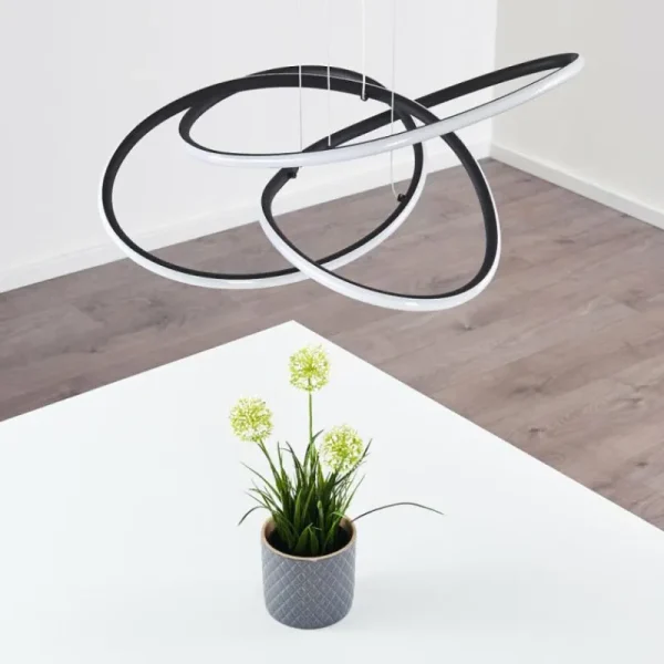 hofstein Suspension Belgorod LED Noir, 1 lumière* Lampes Modernes