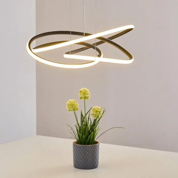 hofstein Suspension Belgorod LED Noir, 1 lumière* Lampes Modernes