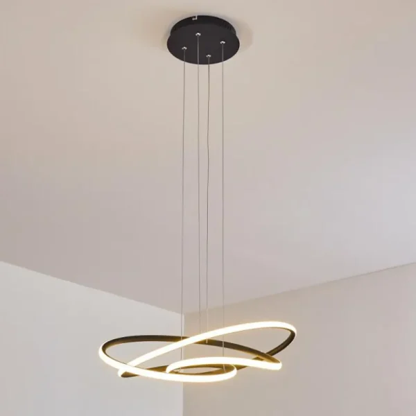 hofstein Suspension Belgorod LED Noir, 1 lumière* Lampes Modernes