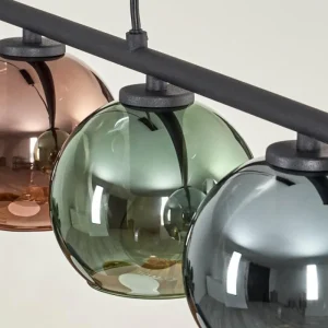 hofstein Suspension Belp Noir, 5 lumières* Lampes En Verre