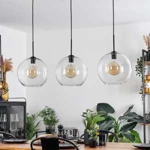 hofstein Suspension Boules 30 cm Koyoto Clair, 3 lumières* Lampes En Verre