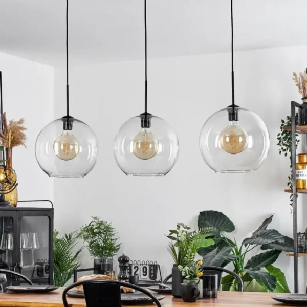 hofstein Suspension Boules 30 cm Koyoto Clair, 3 lumières* Lampes En Verre
