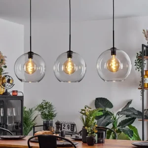 hofstein Suspension Boules 30 cm Koyoto Clair, 3 lumières* Lampes En Verre