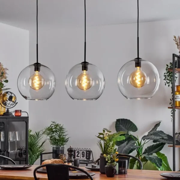 hofstein Suspension Boules 30 cm Koyoto Clair, 3 lumières* Lampes En Verre