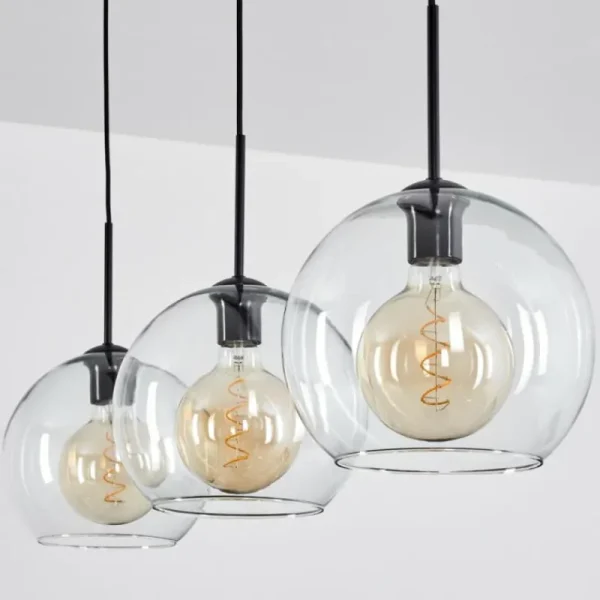 hofstein Suspension Boules 25 cm Koyoto Clair, 3 lumières* Lampes En Verre