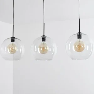 hofstein Suspension Boules 30 cm Koyoto Clair, 3 lumières* Lampes En Verre