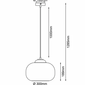 Luminaires Brilliant Suspension Brilliant Blop Noir, 1 lumière* Lampes En Verre